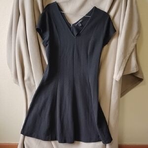 Banana Republic Black V-Neck A-Line Mini Dress